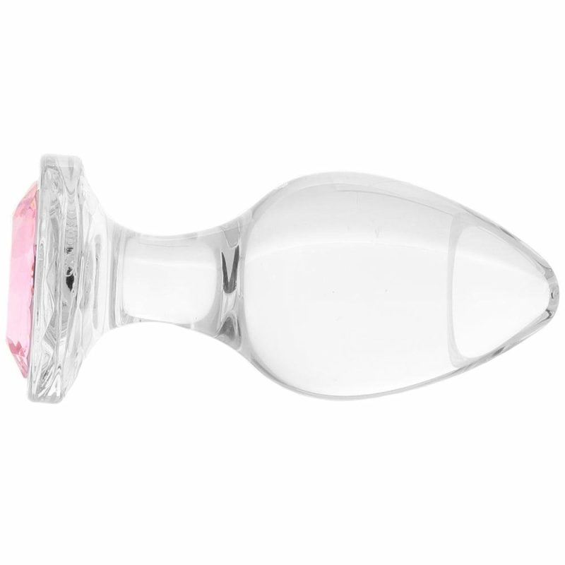 Anal Sex Toys | Adam & Eve Pink Gem Glass Plug In Large Anal Sex Toys Anal Sex Toys