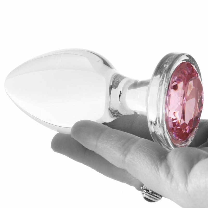 Anal Sex Toys | Adam & Eve Pink Gem Glass Plug In Large Anal Sex Toys Anal Sex Toys