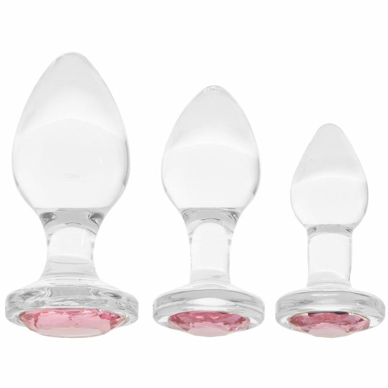 Anal Sex Toys | Adam & Eve  Pink Gem Glass Plug Set Anal Sex Toys Anal Sex Toys