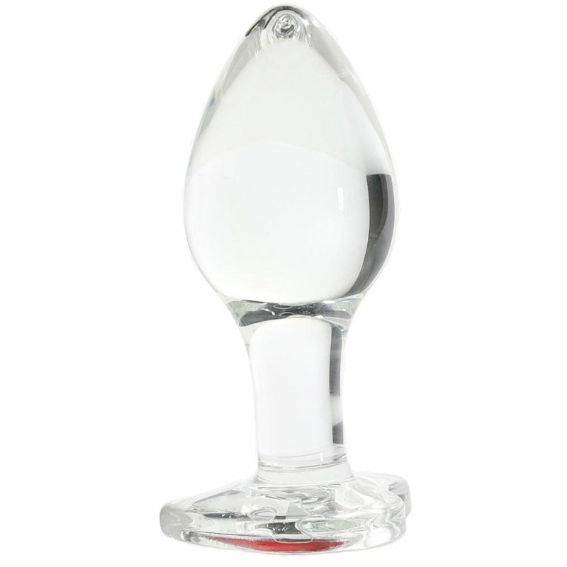 Anal Sex Toys | Adam & Eve Red Heart Gem Glass Plug In Medium Anal Sex Toys Anal Sex Toys