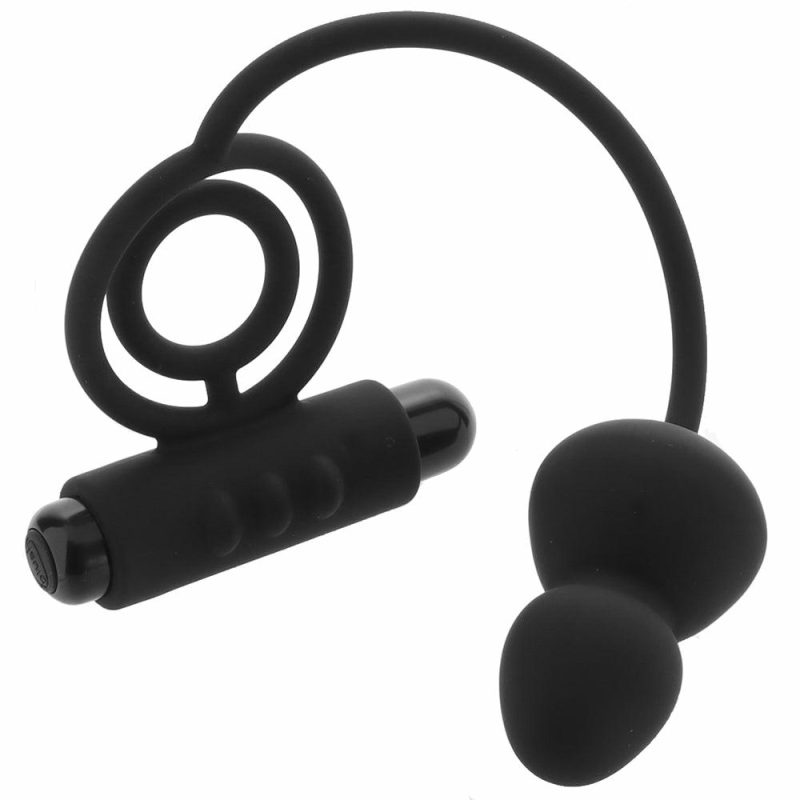 Anal Sex Toys | Anal Adventures Platinum Anal Plug And C-Ring Vibe Anal Sex Toys Anal Sex Toys