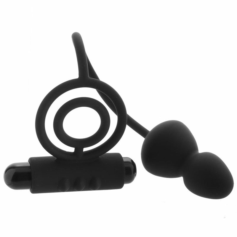 Anal Sex Toys | Anal Adventures Platinum Anal Plug And C-Ring Vibe Anal Sex Toys Anal Sex Toys