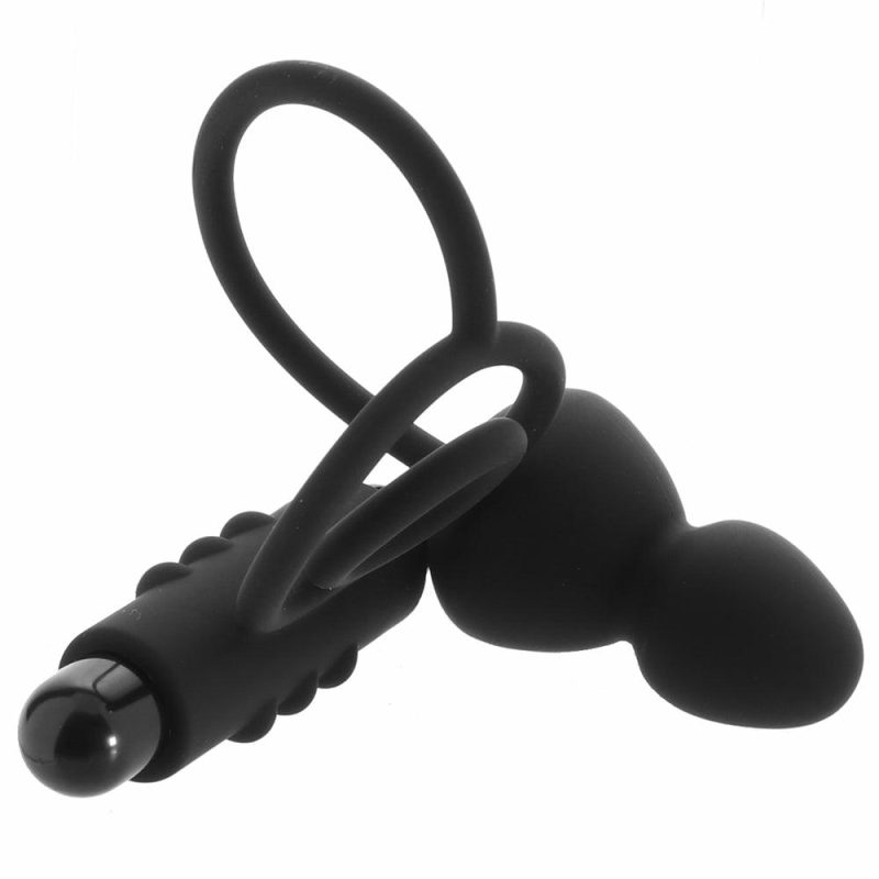 Anal Sex Toys | Anal Adventures Platinum Anal Plug And C-Ring Vibe Anal Sex Toys Anal Sex Toys