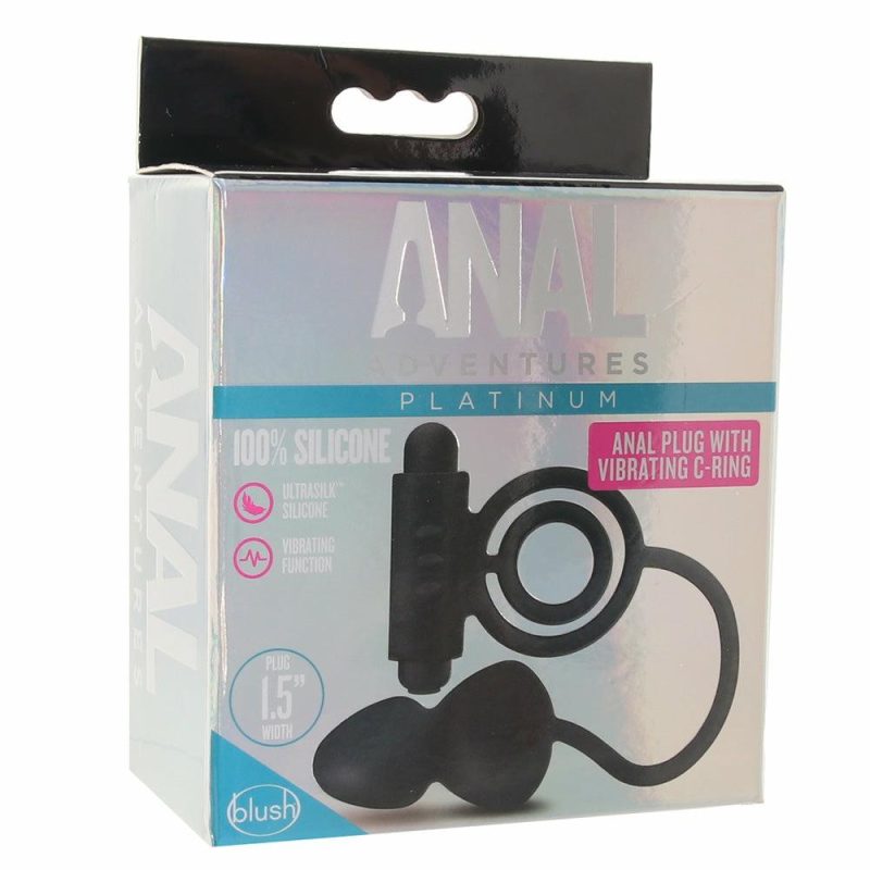 Anal Sex Toys | Anal Adventures Platinum Anal Plug And C-Ring Vibe Anal Sex Toys Anal Sex Toys