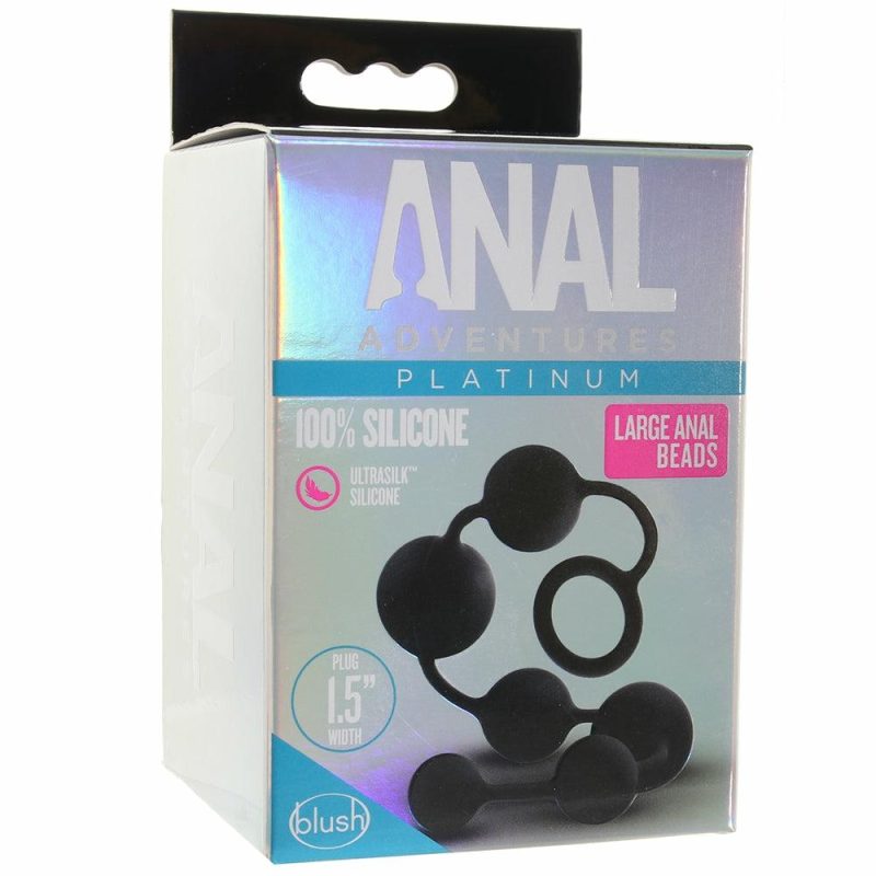 Anal Sex Toys | Anal Adventures Platinum Large Silicone Anal Beads Anal Sex Toys