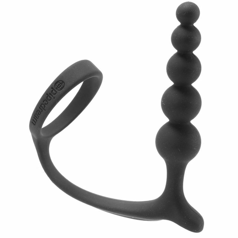 Anal Sex Toys | Anal Fantasy Ass-Gasm Beaded Cock Ring Plug In Black Anal Sex Toys Anal Sex Toys