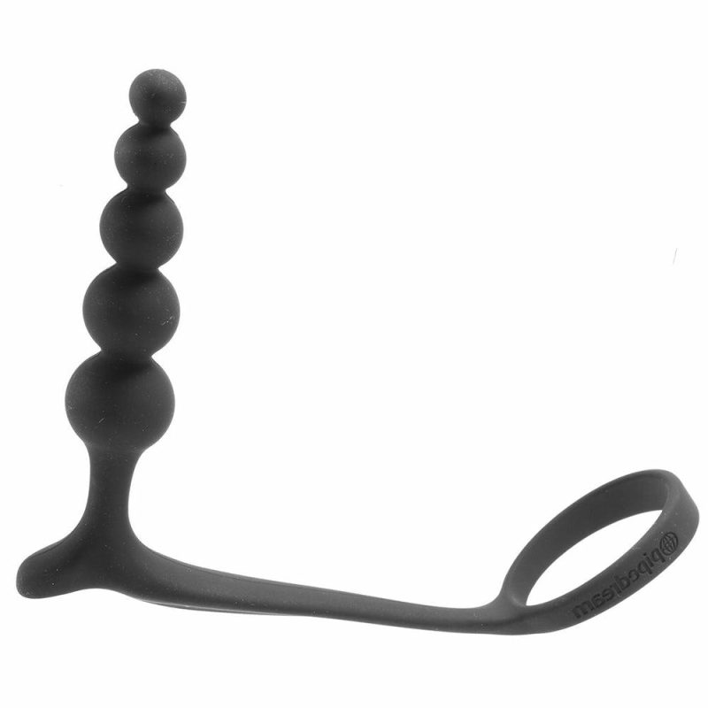 Anal Sex Toys | Anal Fantasy Ass-Gasm Beaded Cock Ring Plug In Black Anal Sex Toys Anal Sex Toys