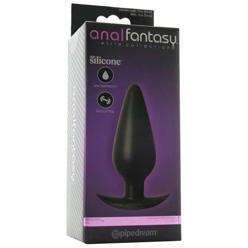 Anal Sex Toys | Anal Fantasy Small Weighted Silicone Plug In Black Anal Sex Toys Anal Sex Toys