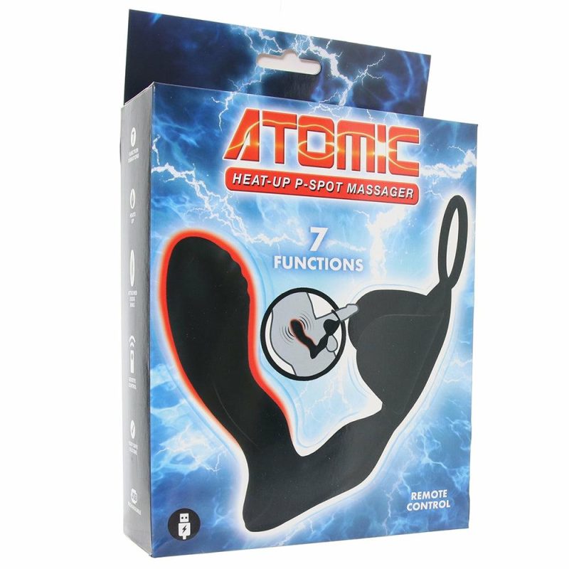 Anal Sex Toys | Atomic Heat-Up P-Spot Massager With Ring In Black Anal Sex Toys Anal Sex Toys