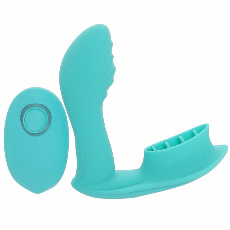 Anal Sex Toys | Blaze Remote Satisfier Vibe In Aqua Anal Sex Toys Anal Sex Toys