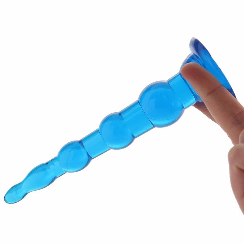 Anal Sex Toys | Blue Line 6.75 Inch Anal Beads With Suction Base Anal Sex Toys Anal Sex Toys