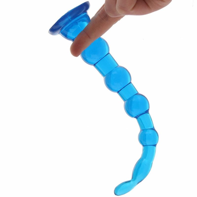 Anal Sex Toys | Blue Line 8.5 Inch Anal Beads With Suction Base Anal Sex Toys Anal Sex Toys