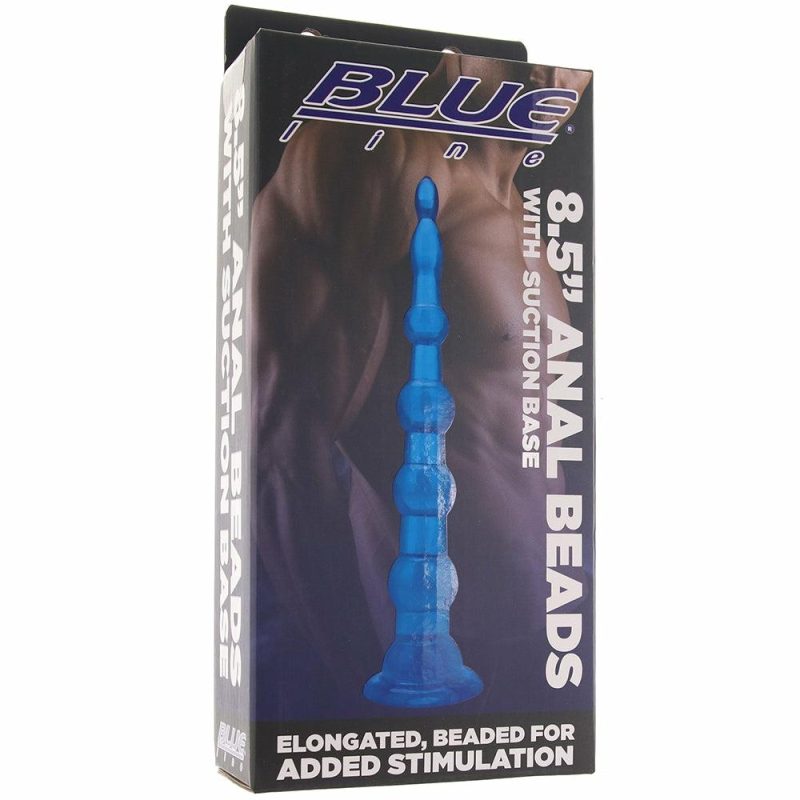 Anal Sex Toys | Blue Line 8.5 Inch Anal Beads With Suction Base Anal Sex Toys Anal Sex Toys