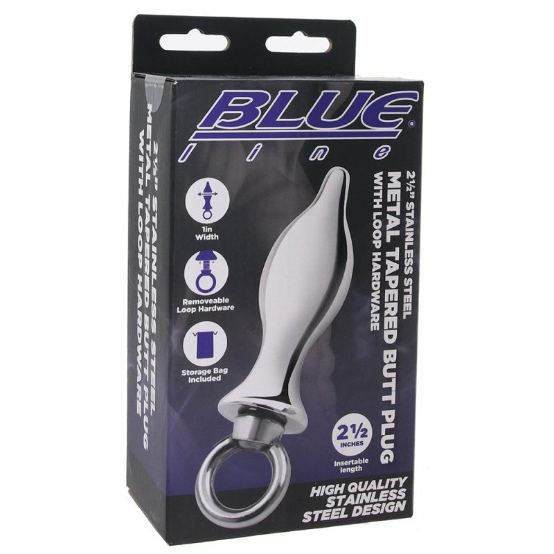 Anal Sex Toys | Blueline 2.5 Inch Stainless Steel Tapered Butt Plug Anal Sex Toys Anal Sex Toys