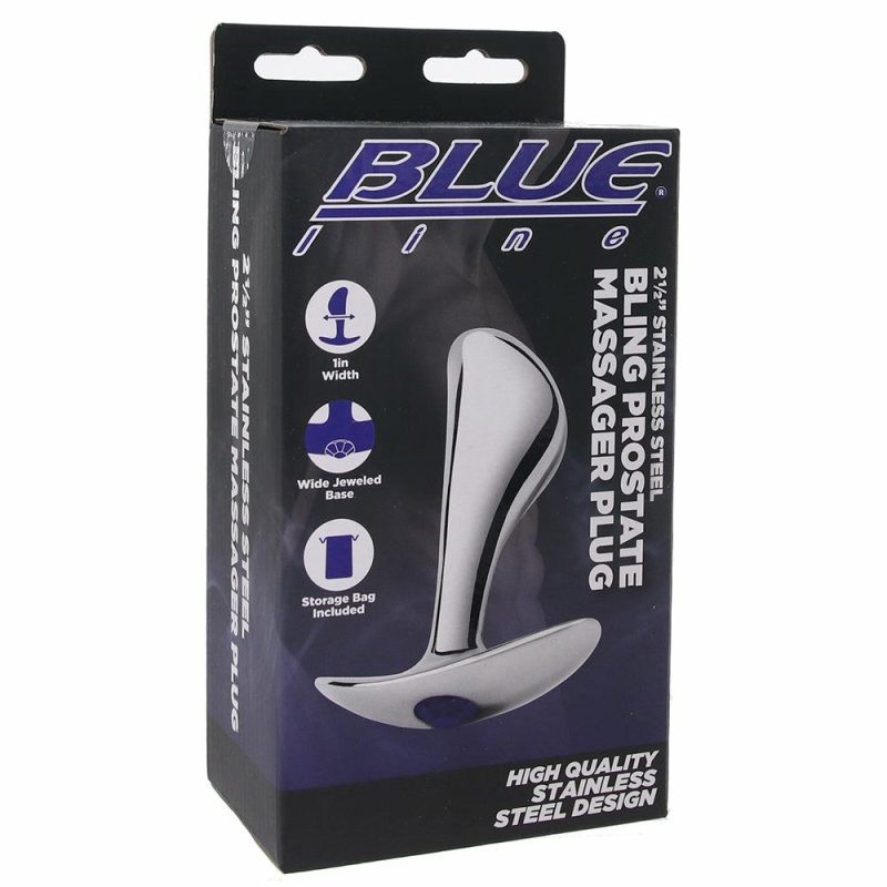 Anal Sex Toys | Blueline Bling 2.5 Inch Prostate Massager Plug Anal Sex Toys Anal Sex Toys