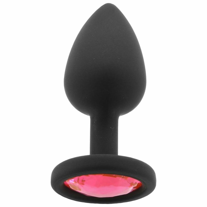 Anal Sex Toys | Booty Bling Small Pink Jeweled Silicone Plug Anal Sex Toys Anal Sex Toys