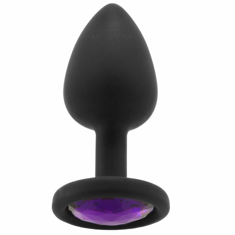 Anal Sex Toys | Booty Bling Small Purple Jeweled Silicone Plug Anal Sex Toys Anal Sex Toys