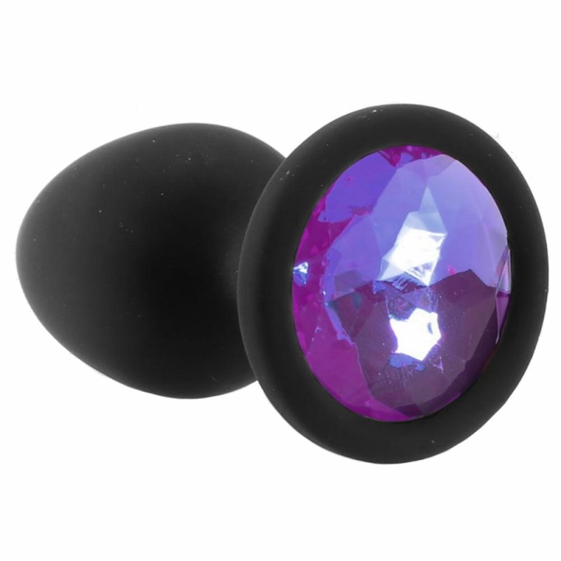 Anal Sex Toys | Booty Bling Small Purple Jeweled Silicone Plug Anal Sex Toys Anal Sex Toys