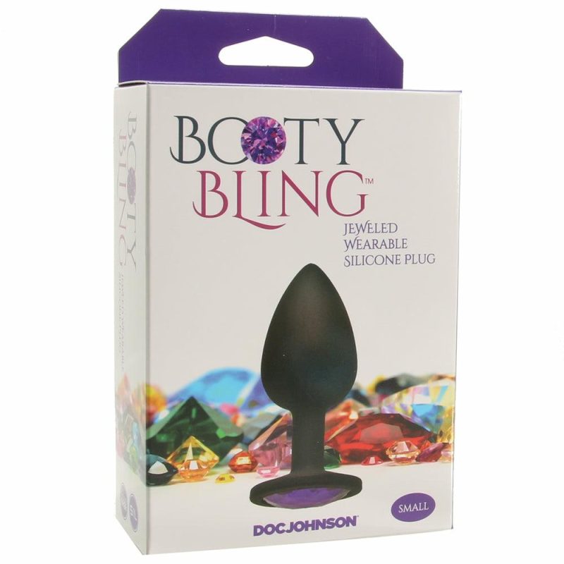 Anal Sex Toys | Booty Bling Small Purple Jeweled Silicone Plug Anal Sex Toys Anal Sex Toys