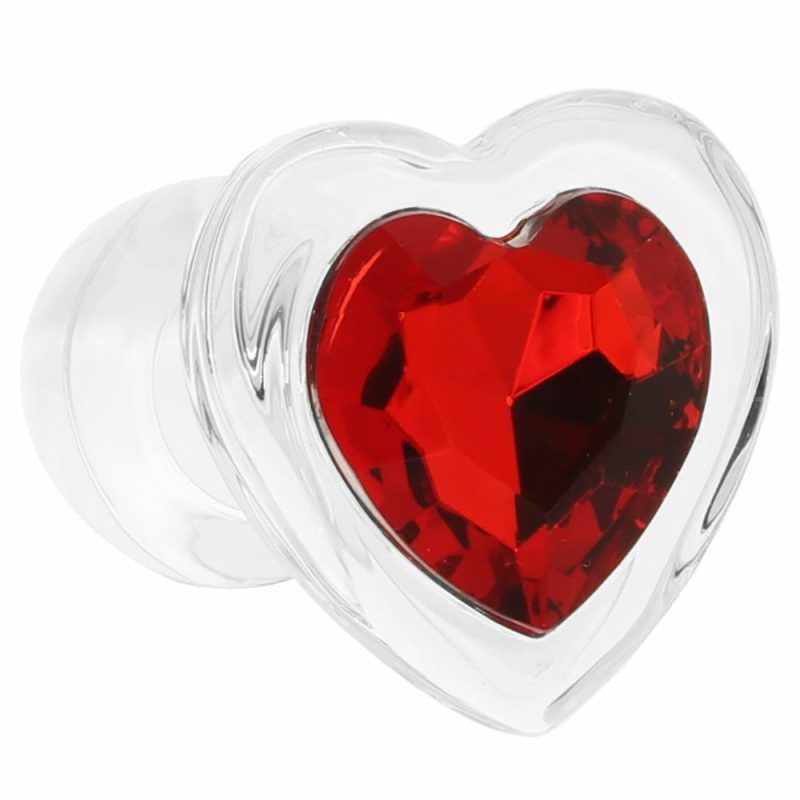 Anal Sex Toys | Booty Sparks Red Heart Gem Glass Anal Plug In Small Anal Sex Toys Anal Sex Toys