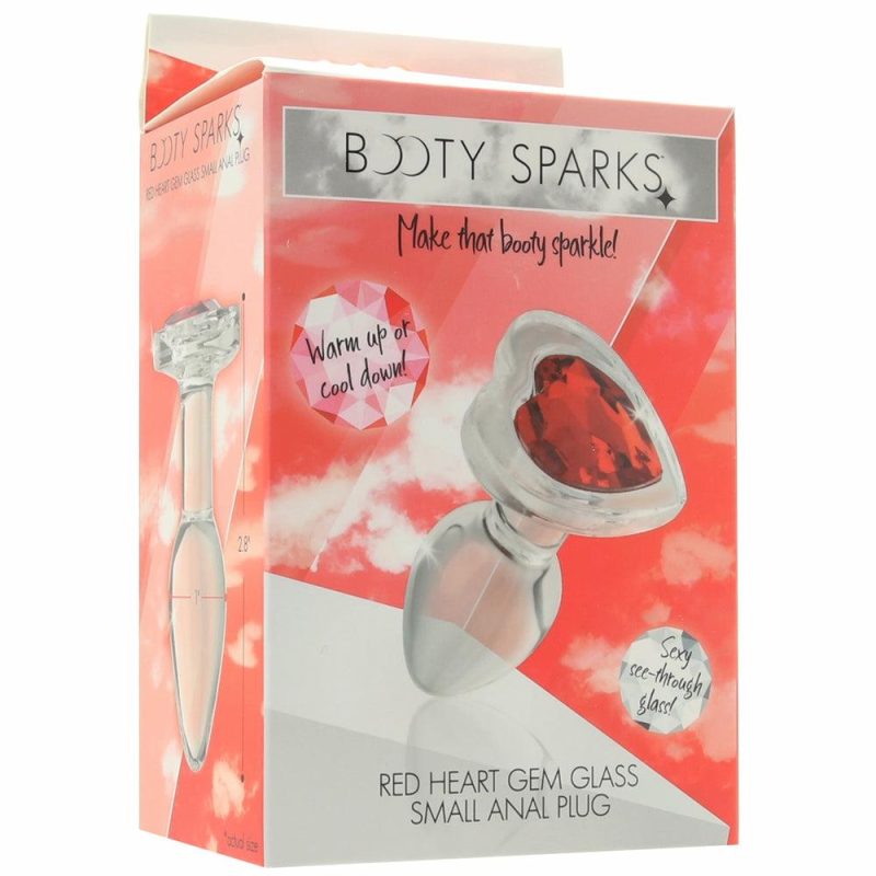 Anal Sex Toys | Booty Sparks Red Heart Gem Glass Anal Plug In Small Anal Sex Toys Anal Sex Toys