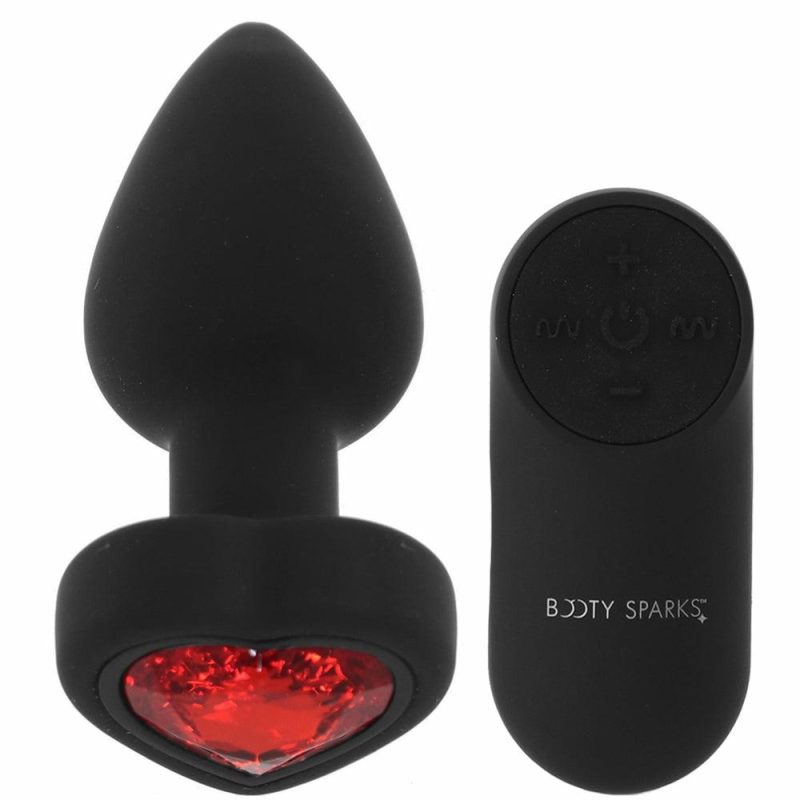 Anal Sex Toys | Booty Sparks Red Heart Gem Vibrating Anal Plug In Small Anal Sex Toys Anal Sex Toys