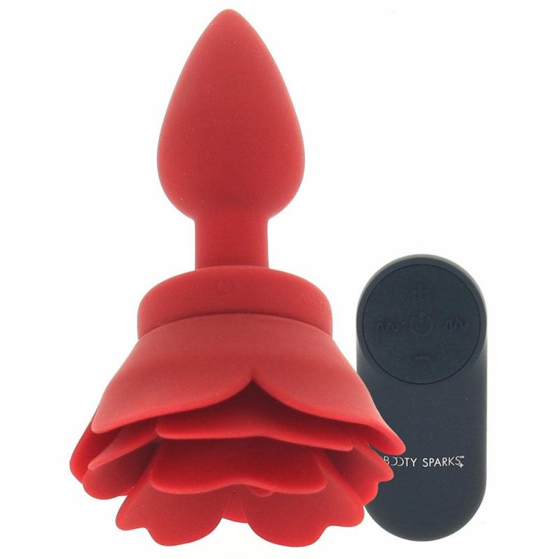 Anal Sex Toys | Booty Sparks Remote Vibrating Rose Plug In Small Anal Sex Toys Anal Sex Toys