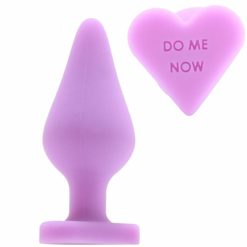 Anal Sex Toys | Candy Hearts Do Me Now Small Butt Plug In Purple Anal Sex Toys Anal Sex Toys