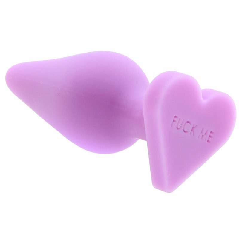 Anal Sex Toys | Candy Hearts Fk Me Medium Butt Plug In Purple Anal Sex Toys Anal Sex Toys