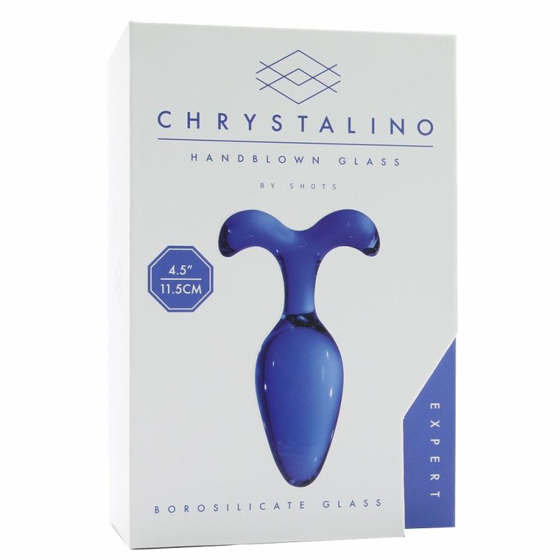 Anal Sex Toys | Chrystalino Expert Blue Glass Butt Plug Anal Sex Toys Anal Sex Toys