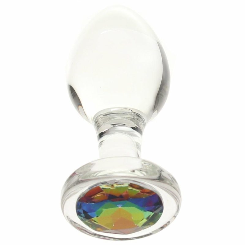 Anal Sex Toys | Crystal Desires Rainbow Gem Glass Plug In Medium Anal Sex Toys Anal Sex Toys