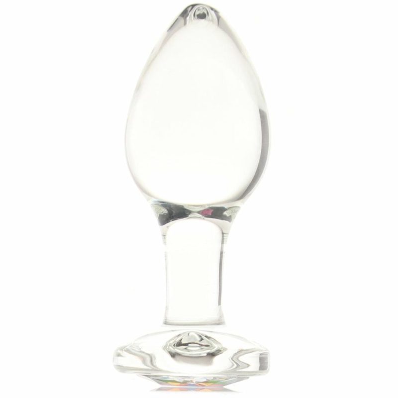 Anal Sex Toys | Crystal Desires Rainbow Gem Glass Plug In Medium Anal Sex Toys Anal Sex Toys