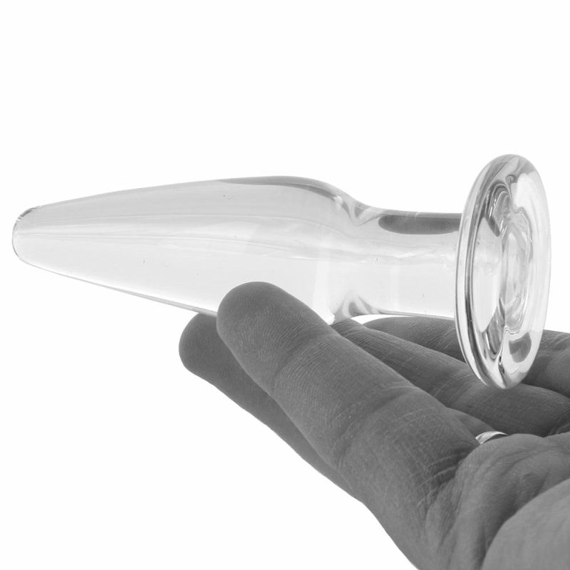 Anal Sex Toys | Crystal Premium Glass Small Tapered Butt Plug In Clear Anal Sex Toys Anal Sex Toys