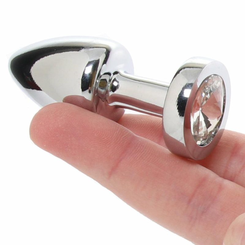 Anal Sex Toys | Gemsations 2 Inch Beginners Bling Bling Plug In Silver Anal Sex Toys Anal Sex Toys