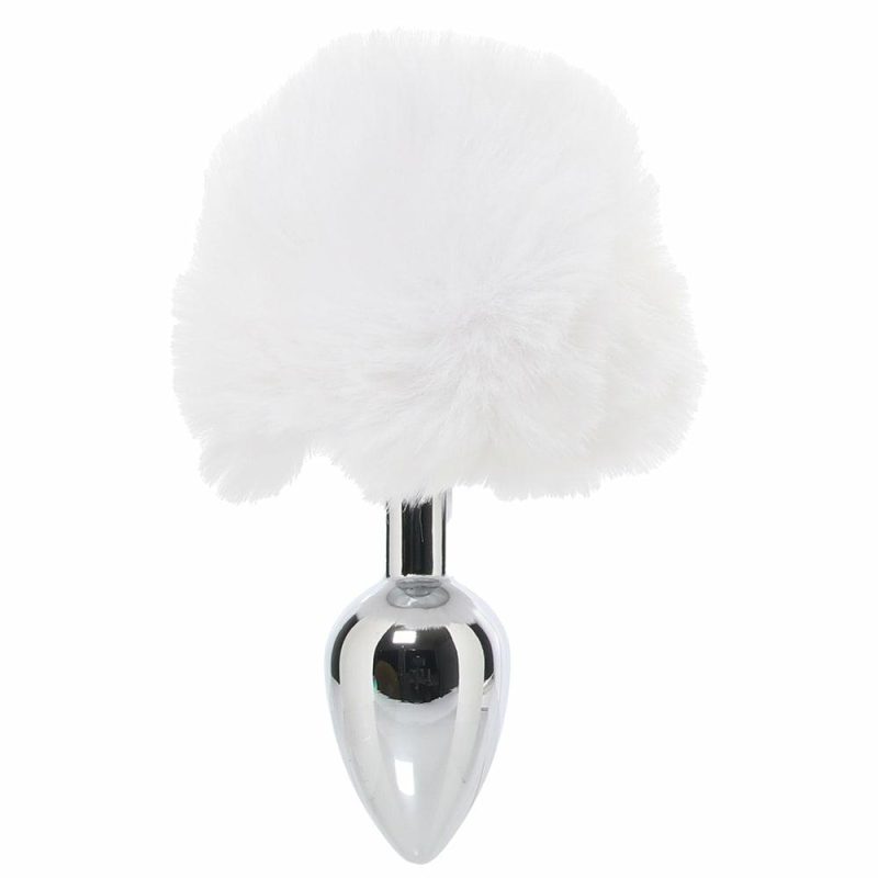 Anal Sex Toys | Gemsations 3 Inch Bunny Tail Butt Plug In Silver Anal Sex Toys Anal Sex Toys