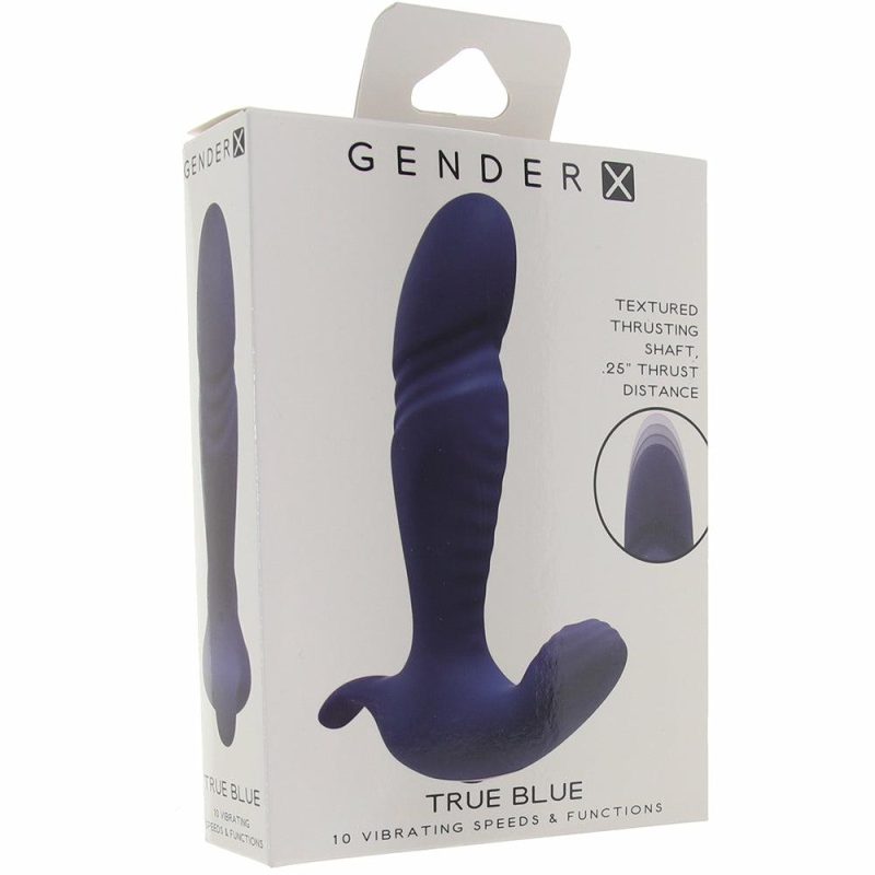 Anal Sex Toys | Gender X True Blue Thrusting P-Vibe Anal Sex Toys Anal Sex Toys