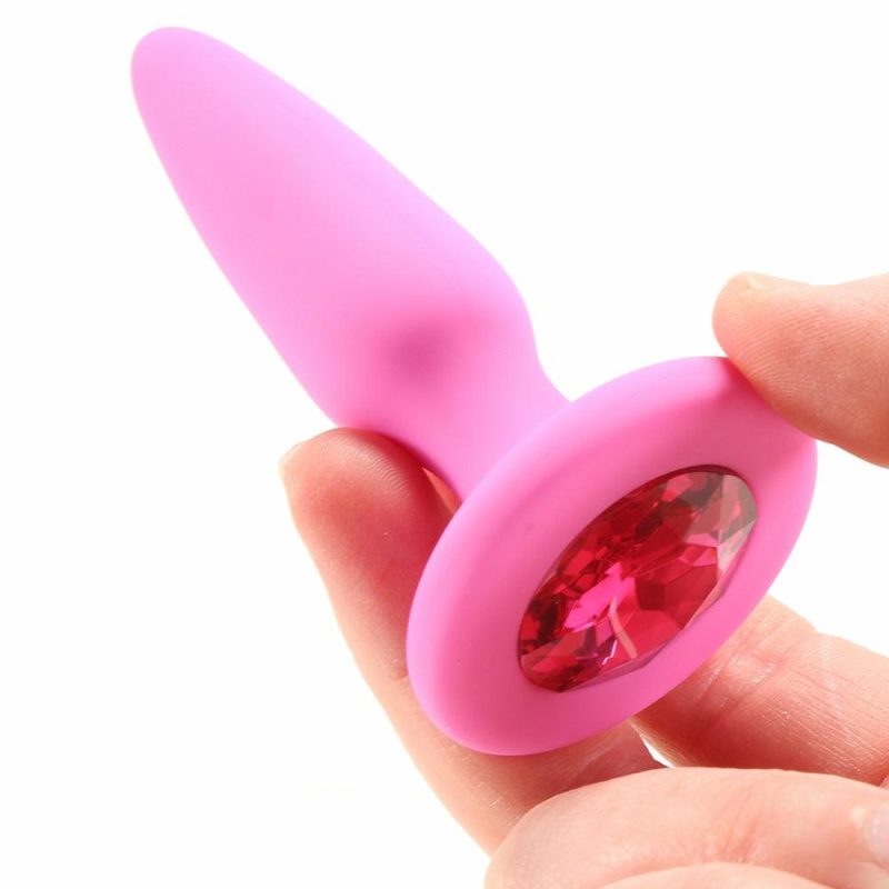 Anal Sex Toys | Glams Mini Pink Gem Silicone Butt Plug Anal Sex Toys Anal Sex Toys