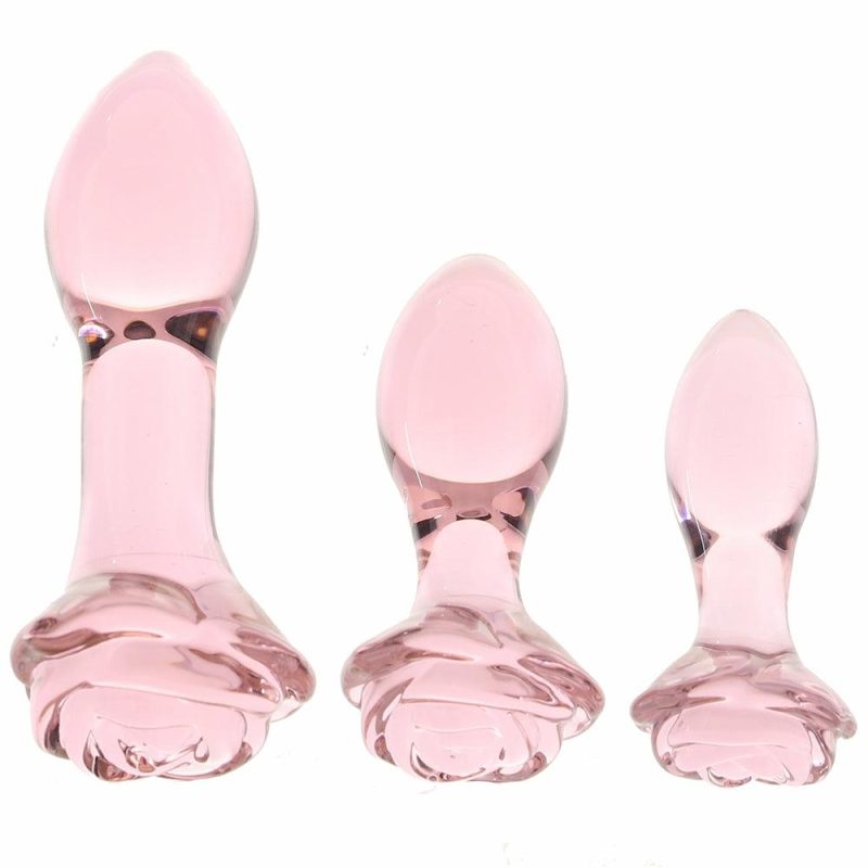 Anal Sex Toys | Gläs Rosebud Butt Plug Set Anal Sex Toys Anal Sex Toys