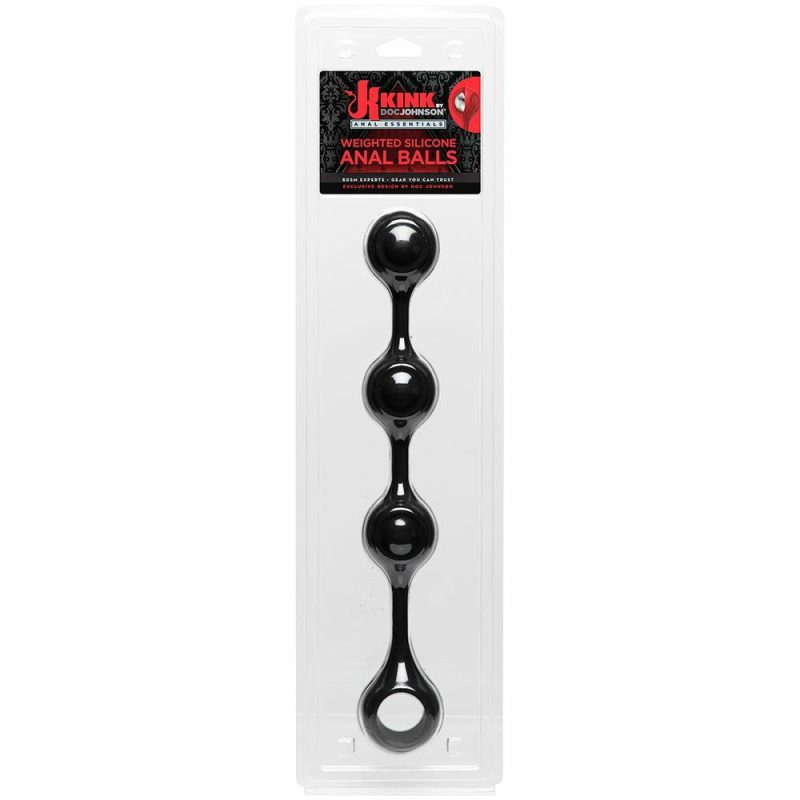 Anal Sex Toys | Kink Weighted Silicone Anal Balls In Black Anal Sex Toys Anal Sex Toys