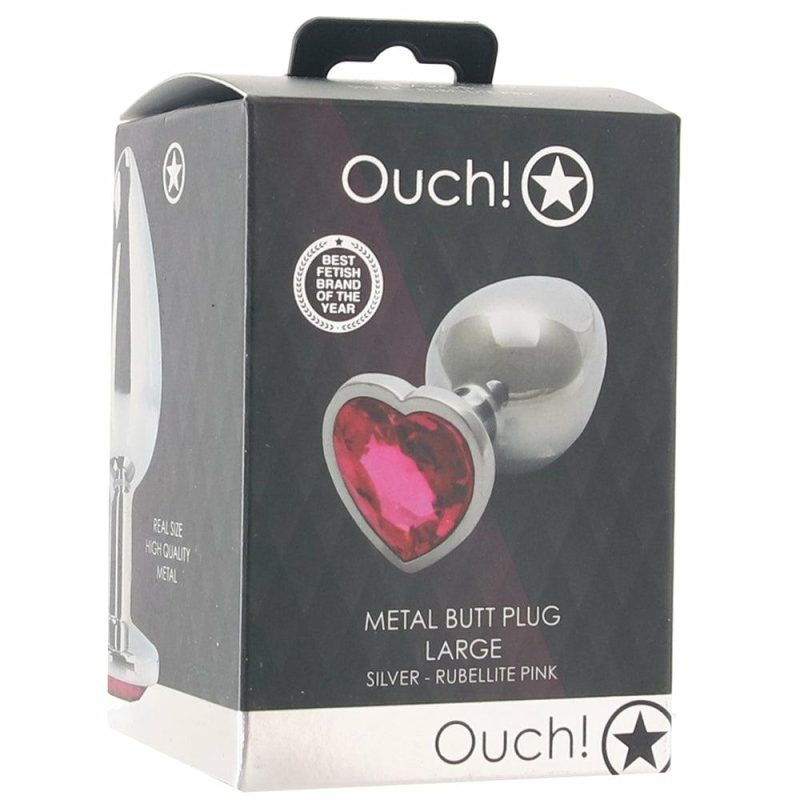 Anal Sex Toys | Ouch! Pink Heart Gem Plug In Large Anal Sex Toys Anal Sex Toys