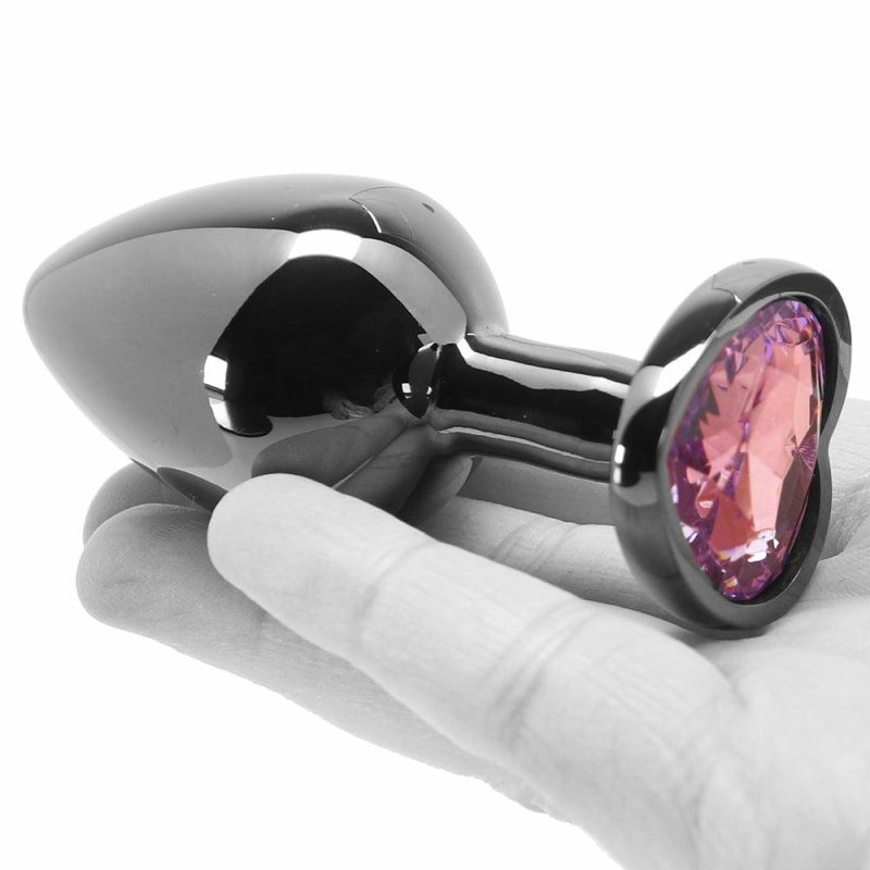 Anal Sex Toys | Ouch! Purple Heart Gem Plug In Medium Anal Sex Toys Anal Sex Toys