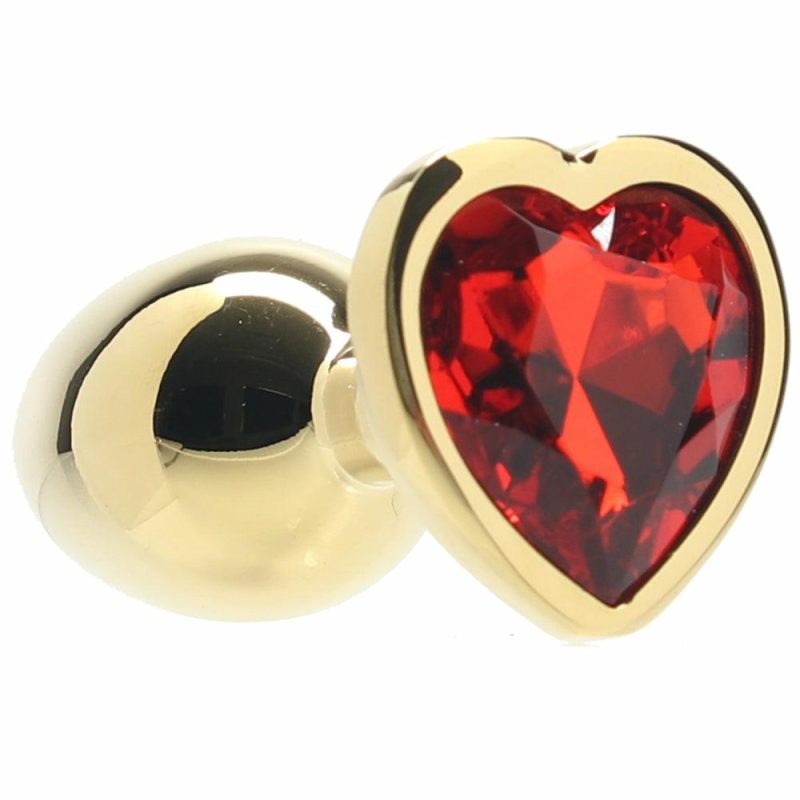 Anal Sex Toys | Ouch! Red Heart Gem Gold Plug In Small Anal Sex Toys Anal Sex Toys