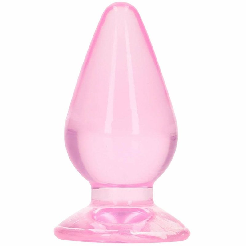 Anal Sex Toys | Realrock Crystal Clear Jelly 3.5 Inch Butt Plug In Pink Anal Sex Toys Anal Sex Toys