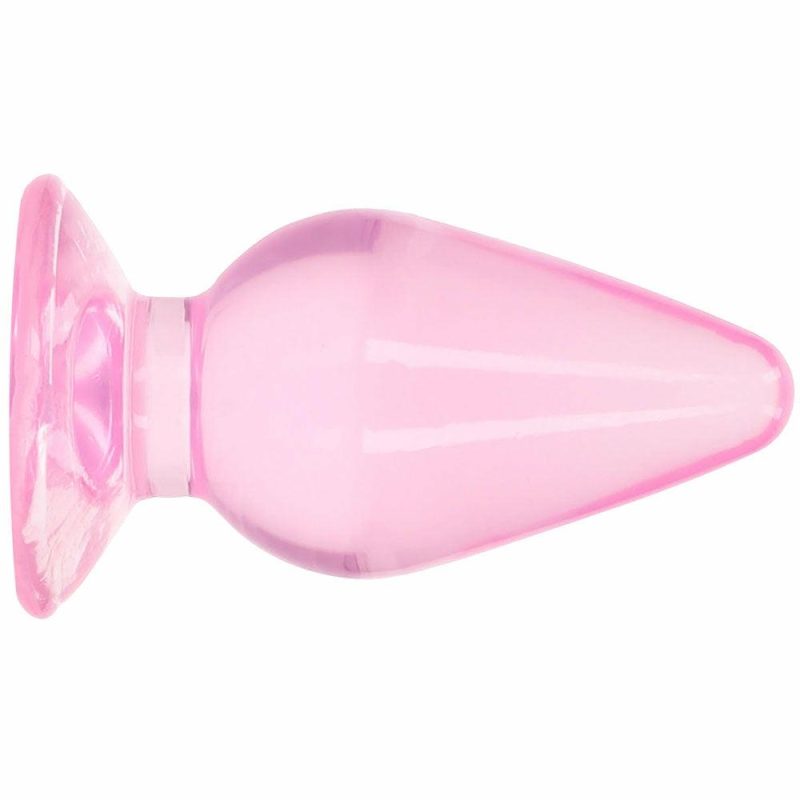 Anal Sex Toys | Realrock Crystal Clear Jelly 3.5 Inch Butt Plug In Pink Anal Sex Toys Anal Sex Toys