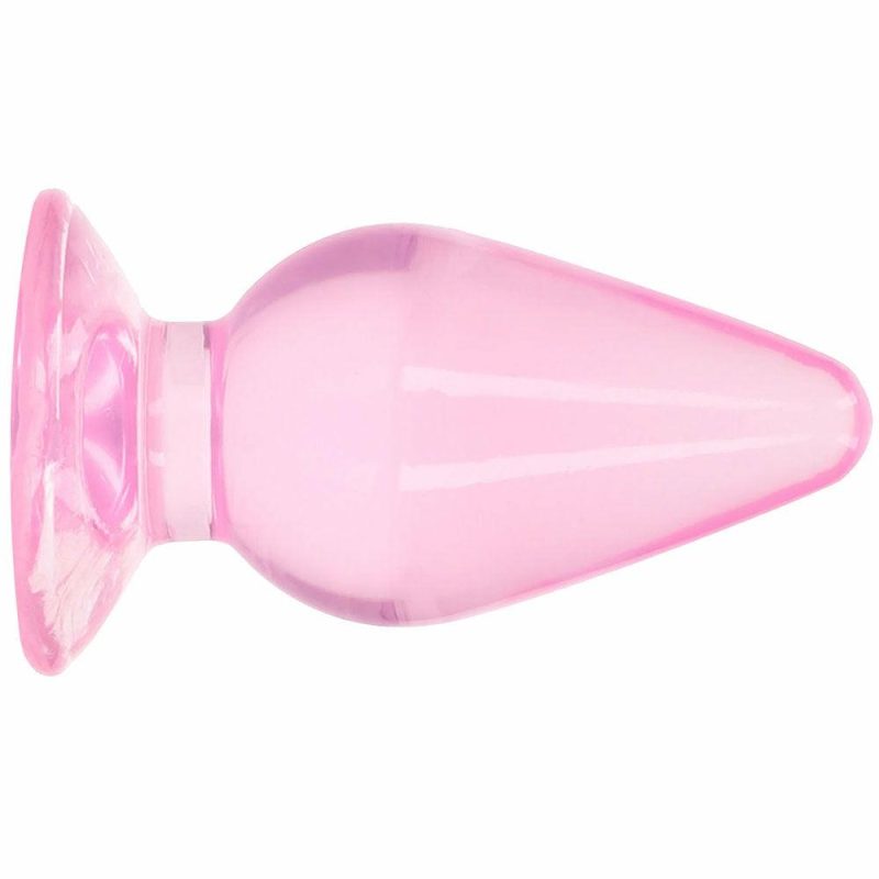 Anal Sex Toys | Realrock Crystal Clear Jelly 4.5 Inch Butt Plug In Pink Anal Sex Toys Anal Sex Toys