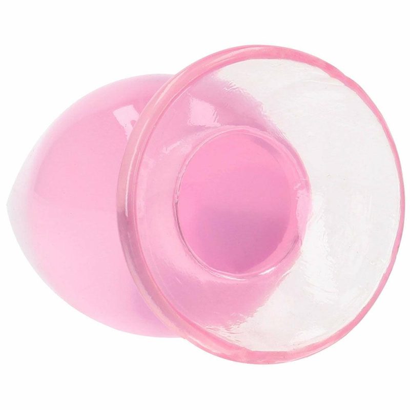 Anal Sex Toys | Realrock Crystal Clear Jelly 4.5 Inch Butt Plug In Pink Anal Sex Toys Anal Sex Toys