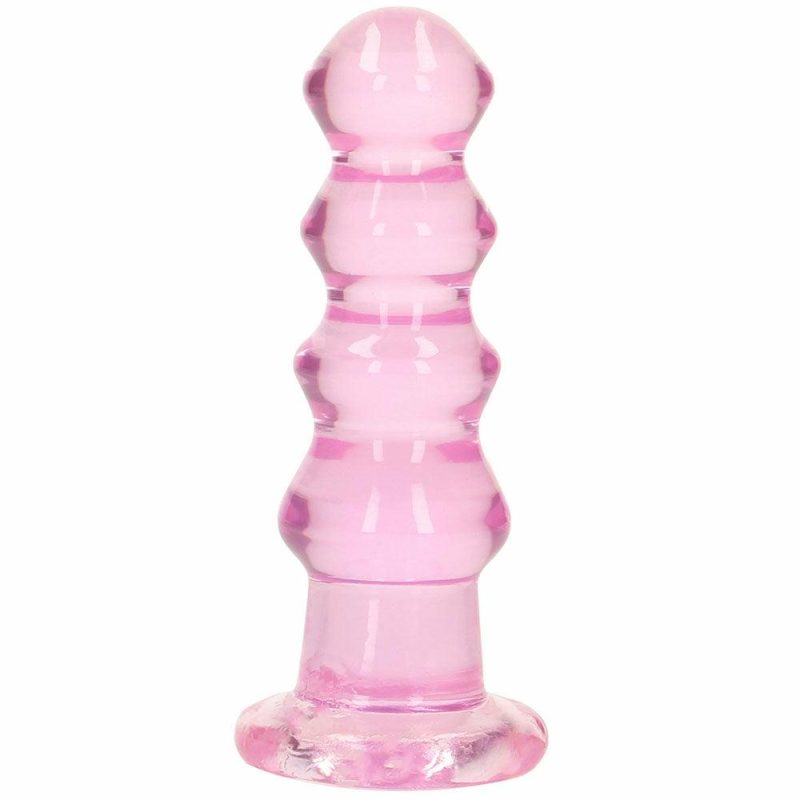 Anal Sex Toys | Realrock Crystal Clear Jelly 5.5 Inch Curvy Dildo In Pink Anal Sex Toys Anal Sex Toys