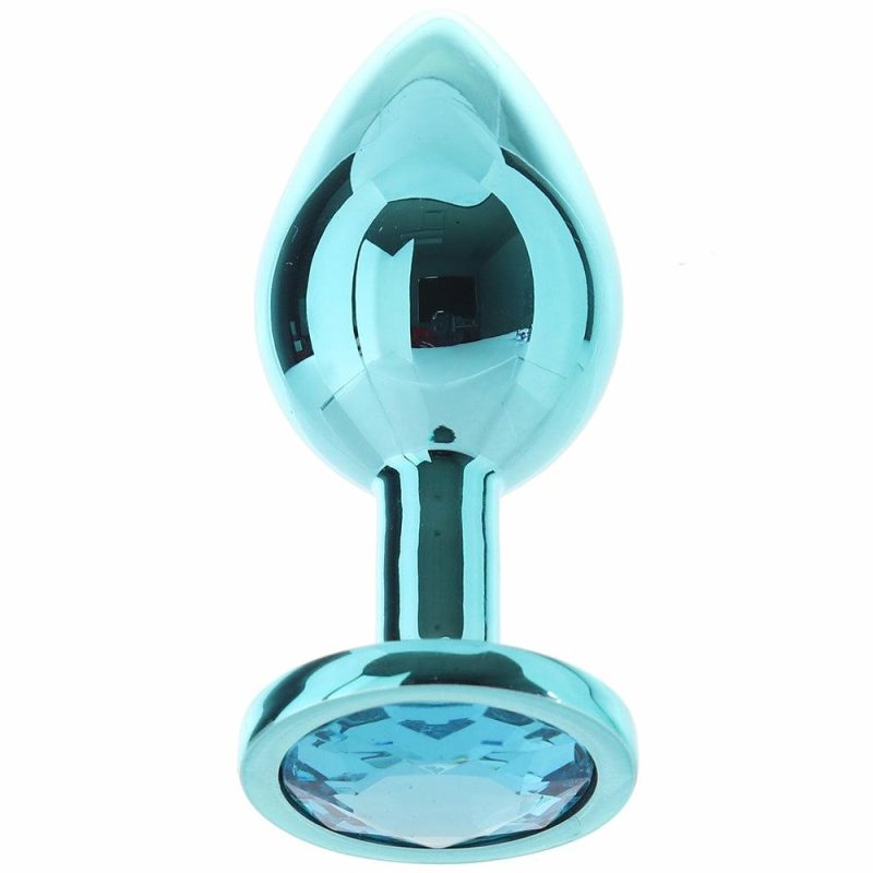 Anal Sex Toys | Rear Assets Medium Teal Gem Plug In Teal Anal Sex Toys Anal Sex Toys