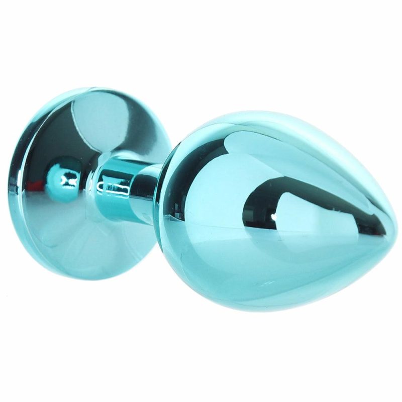 Anal Sex Toys | Rear Assets Medium Teal Gem Plug In Teal Anal Sex Toys Anal Sex Toys