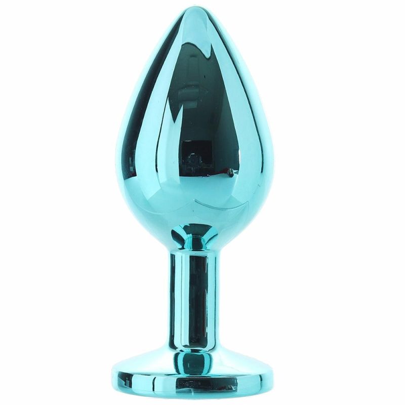 Anal Sex Toys | Rear Assets Medium Teal Gem Plug In Teal Anal Sex Toys Anal Sex Toys